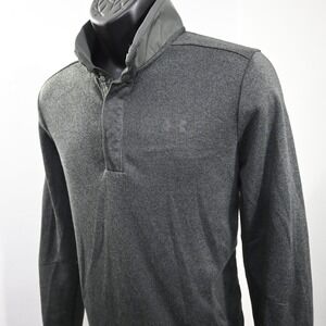 Under Armour Golf Jacket Mens Medium Green ColdGear‎ Storm Pullover Snap Neck